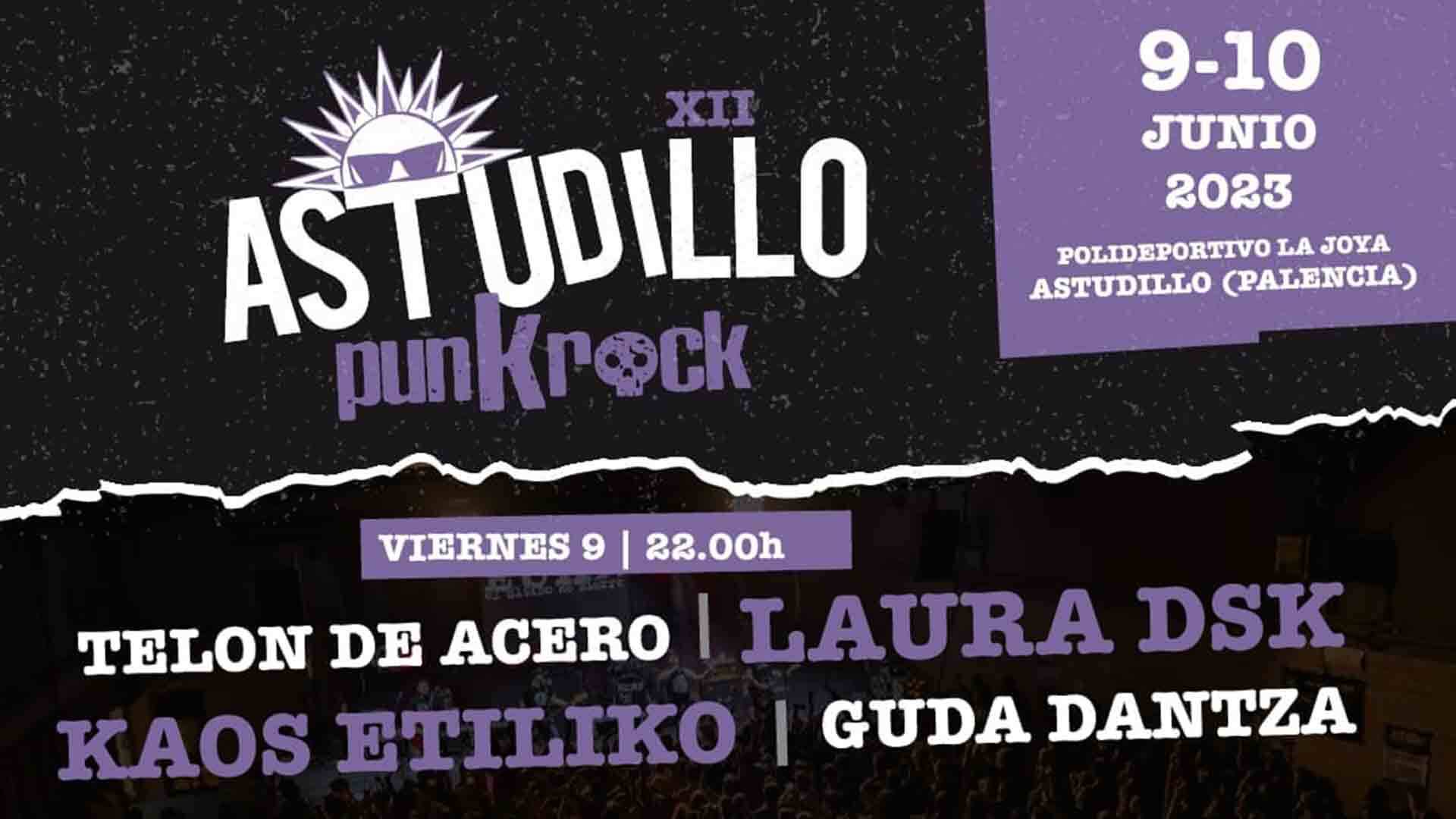 Distribución de bandas por días del Astudillo Punk Rock 2023 The