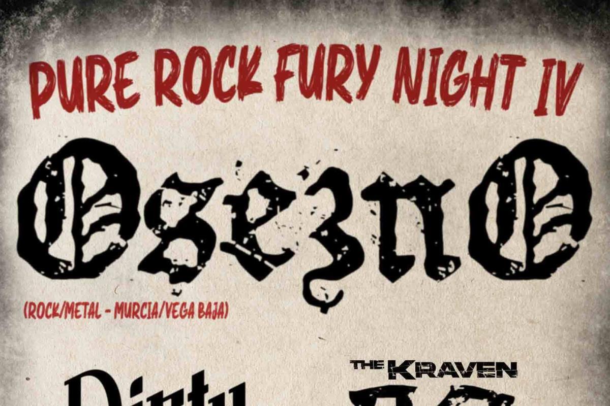 Cartel de la cuarta edición del Pure Rock Fury Night