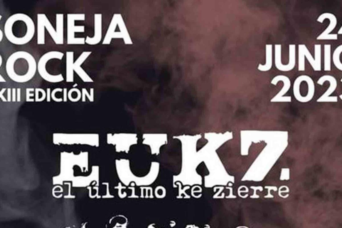 Cartel de la vigesimotercera edición del Soneja Rock
