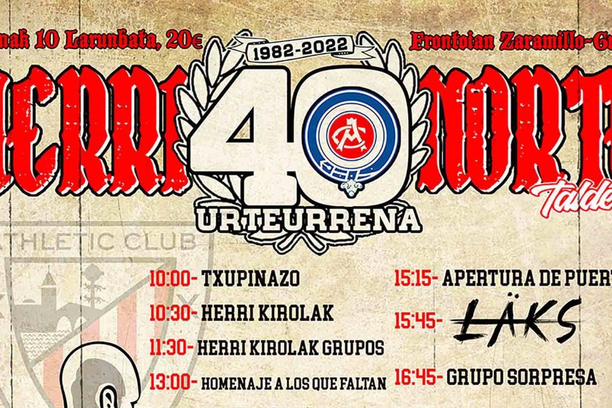 Este sábado se celebra el 40 aniversario de Herri Norte Taldea
