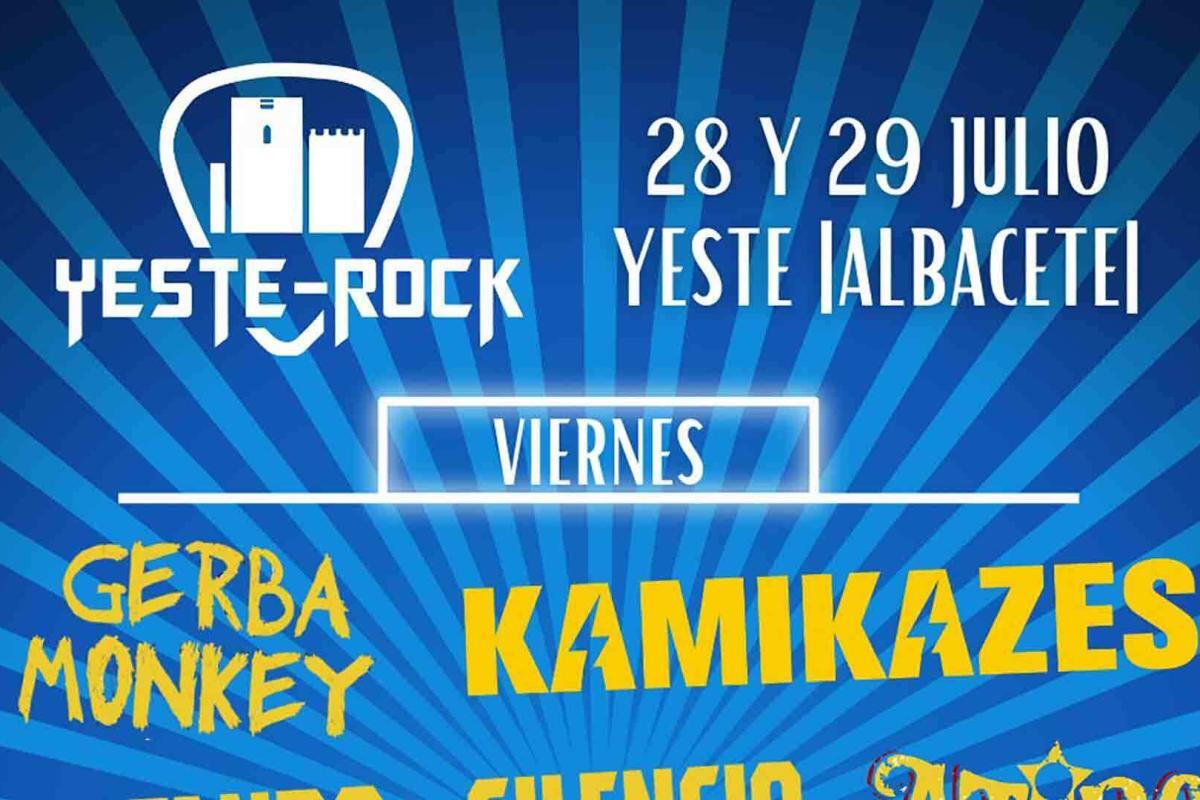 Distribución de bandas por días del Yeste Rock 2023