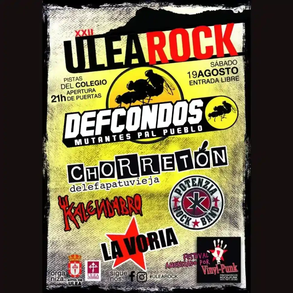 Cartel De La Vigésima Segunda Edición Del Ulea Rock The Sound Of The Embryo 