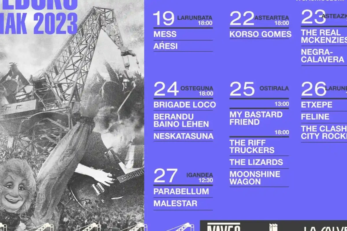 Programación musical de la Nave 9 para las fiestas de Bilbao