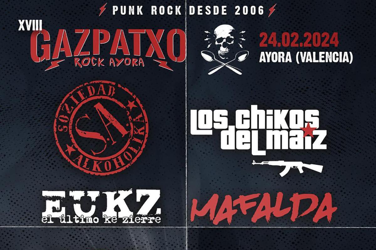 Cartel de la decimoctava edición del Gazpatxo Rock Festival