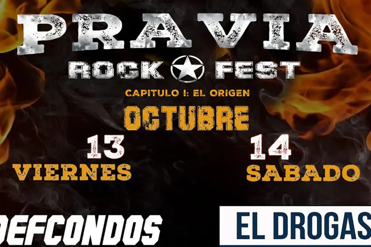 Cartel de la primera edición del Pravia Rock Festival
