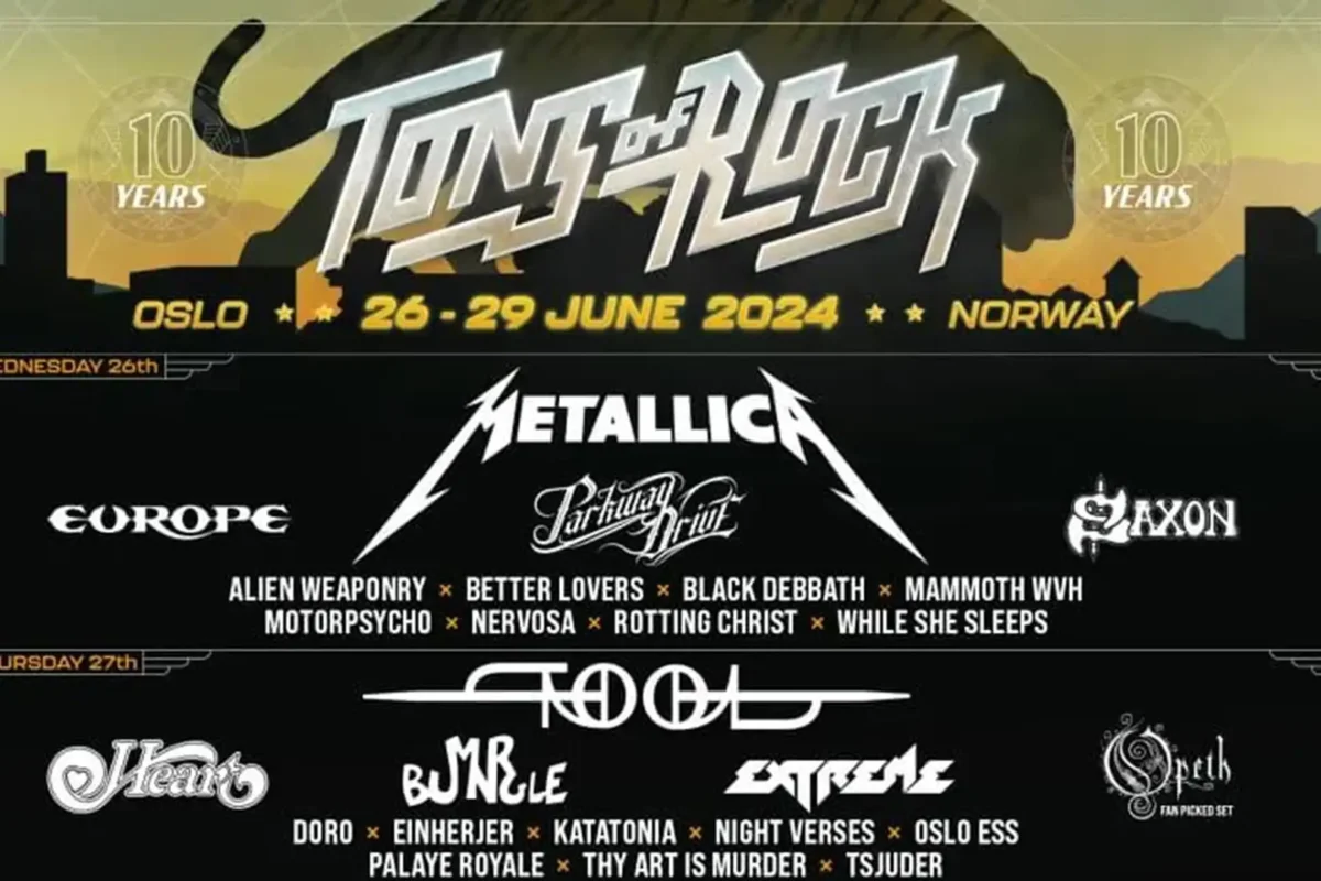 Cartel de la décima edición del Tons Of Rock 2024
