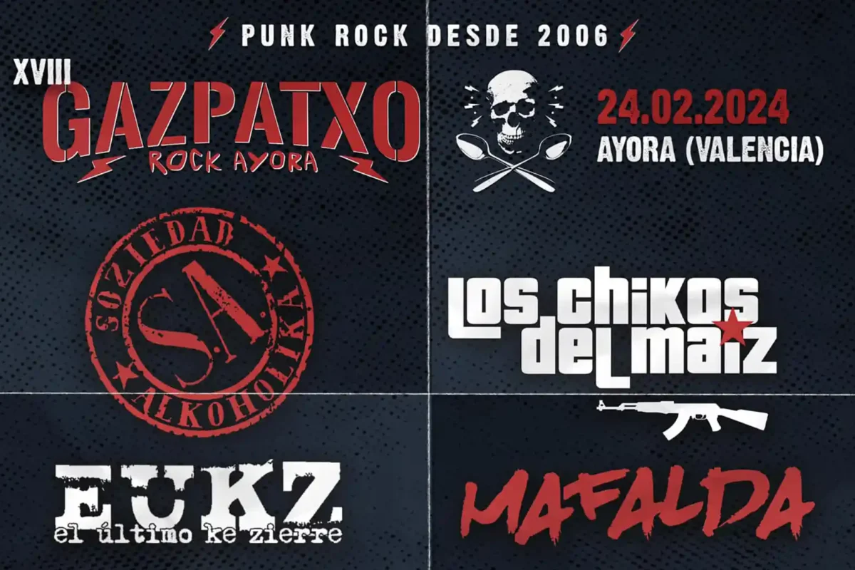 Horarios de la decimoctava edición del Gazpatxo Rock