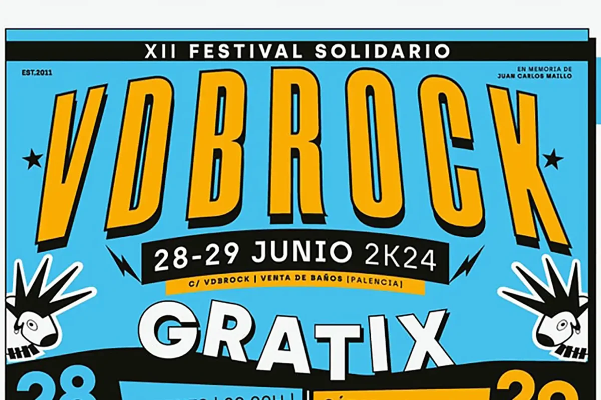 Cartel de la duodécima edición del VdB Rock Festival Solidario