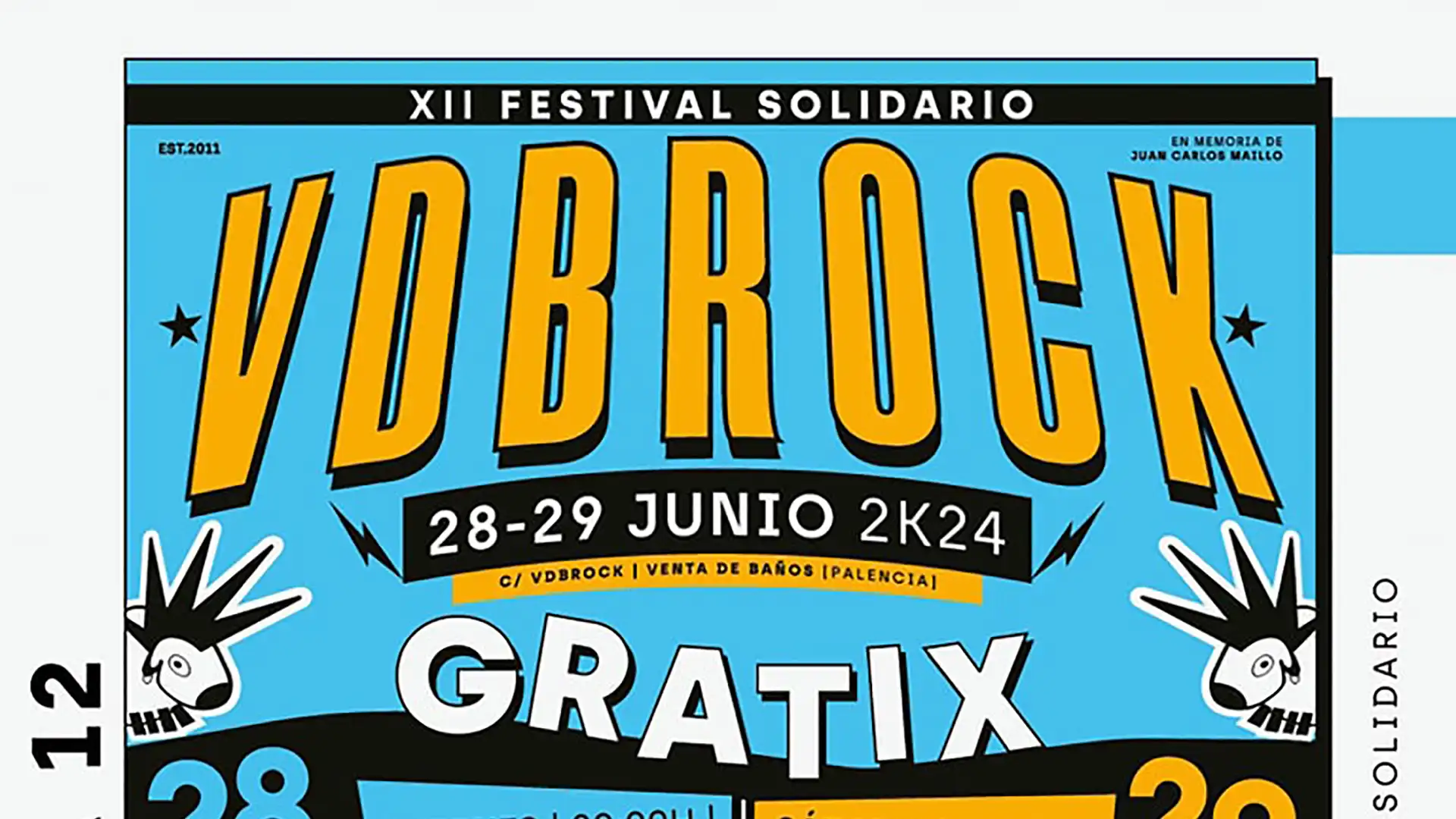 Cartel De La Duodécima Edición Del Vdb Rock Festival Solidario The Sound Of The Embryo 